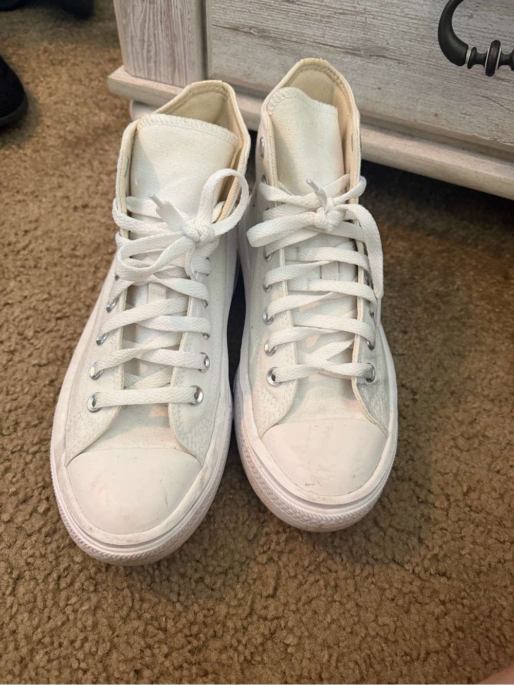 Converse White High-Top Sneakers - Picture 1 of 4